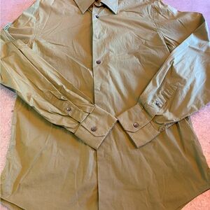 Express Men's Sage Green Shirt